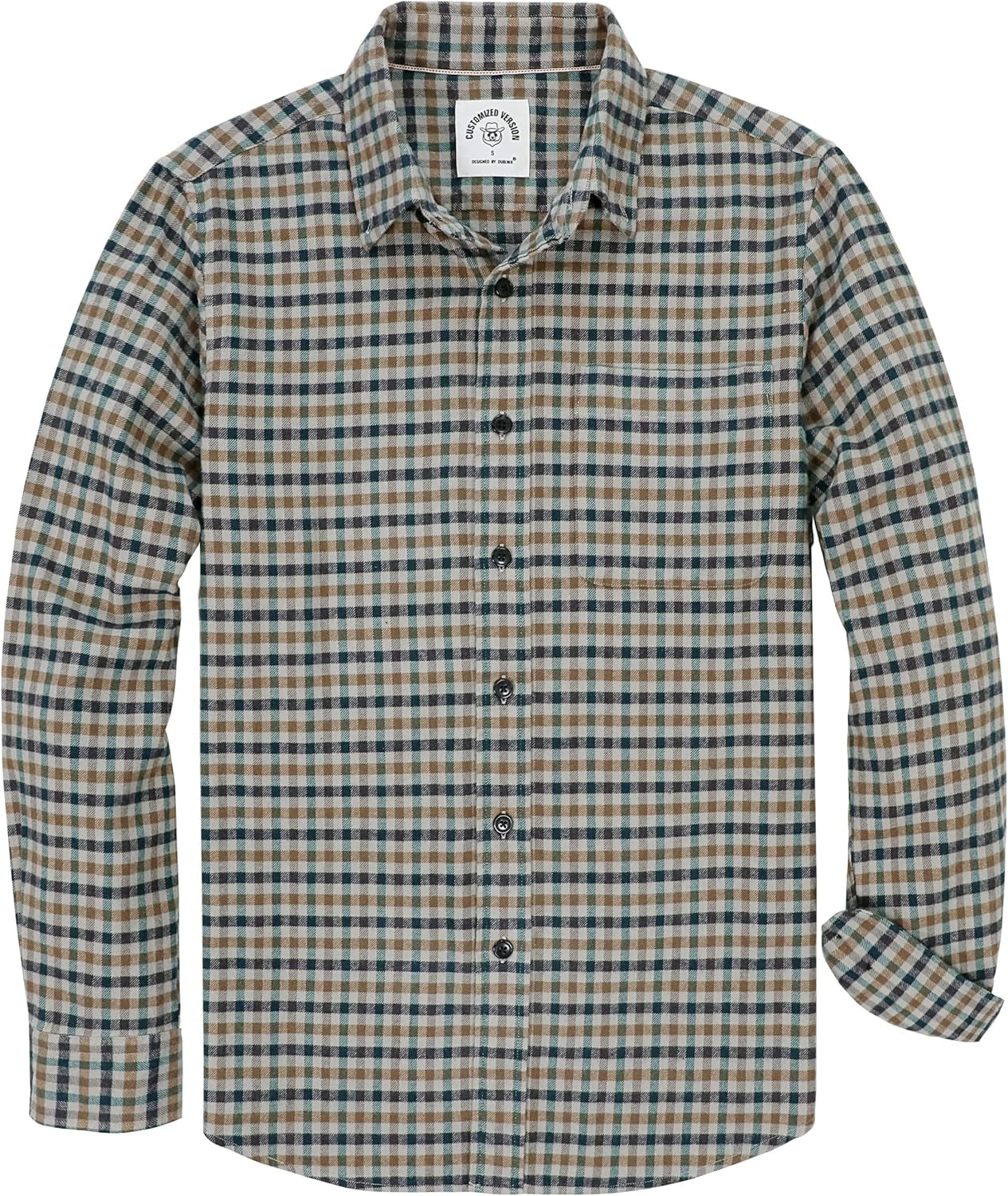 ® Flannel Shirt for Men Casual Button down Work Soft All Cotton Lightweight Flannel Mens Plaid Shirts Long Sleeve