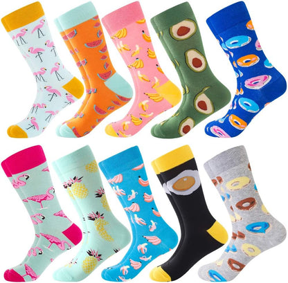 Fun Socks,Funny Socks for Men Novelty Crazy Crew Dress Socks,Cool Cute Food Graphic Animal Socks