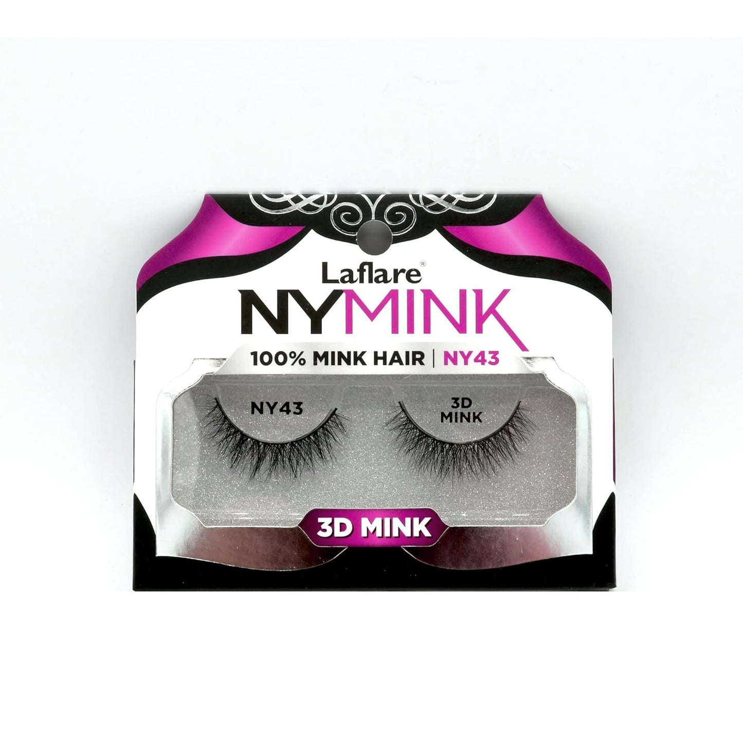 3D NY Mink Eyelashes, 100% Real Mink Hair Lashes, Luxury Makeup, Natural, Light, Trendy, Variety, Reusable, Multi Layered Real Mink Hair Lashes (NY43)