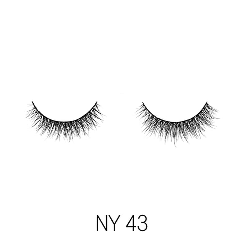 3D NY Mink Eyelashes, 100% Real Mink Hair Lashes, Luxury Makeup, Natural, Light, Trendy, Variety, Reusable, Multi Layered Real Mink Hair Lashes (NY43)