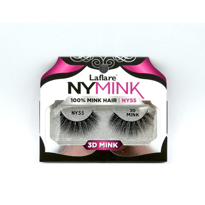 3D NY Mink Eyelashes, 100% Real Mink Hair Lashes, Luxury Makeup, Natural, Light, Trendy, Variety, Reusable, Multi Layered Real Mink Hair Lashes (NY43)