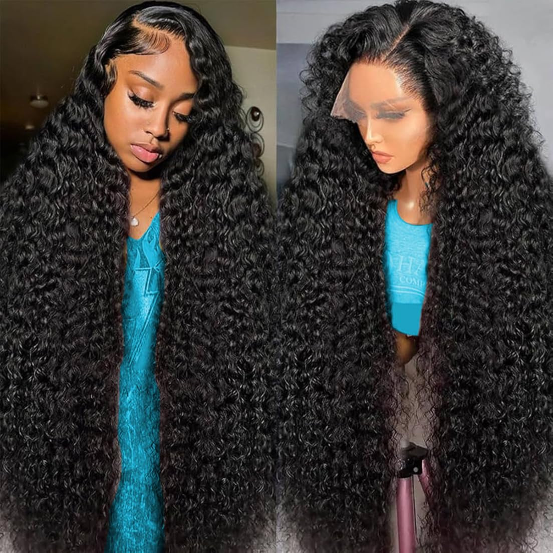 24 Inch 13X6 Lace Front Wigs Human Hair 200 Density Deep Wave Lace Front Wigs Human Hair 13X6 Deep Wave HD Frontal Wigs for Women Pre Plucked (13X6 Deep Wig, 24 Inch)