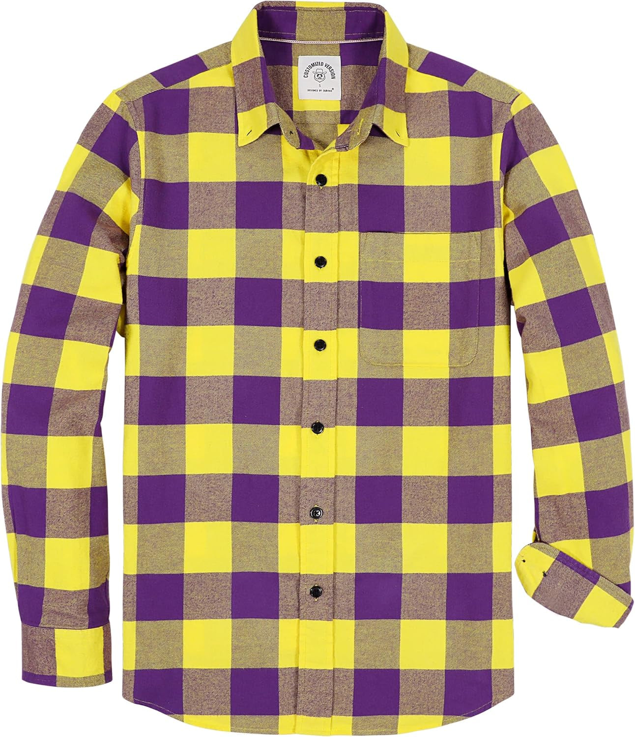 ® Flannel Shirt for Men Casual Button down Work Soft All Cotton Lightweight Flannel Mens Plaid Shirts Long Sleeve