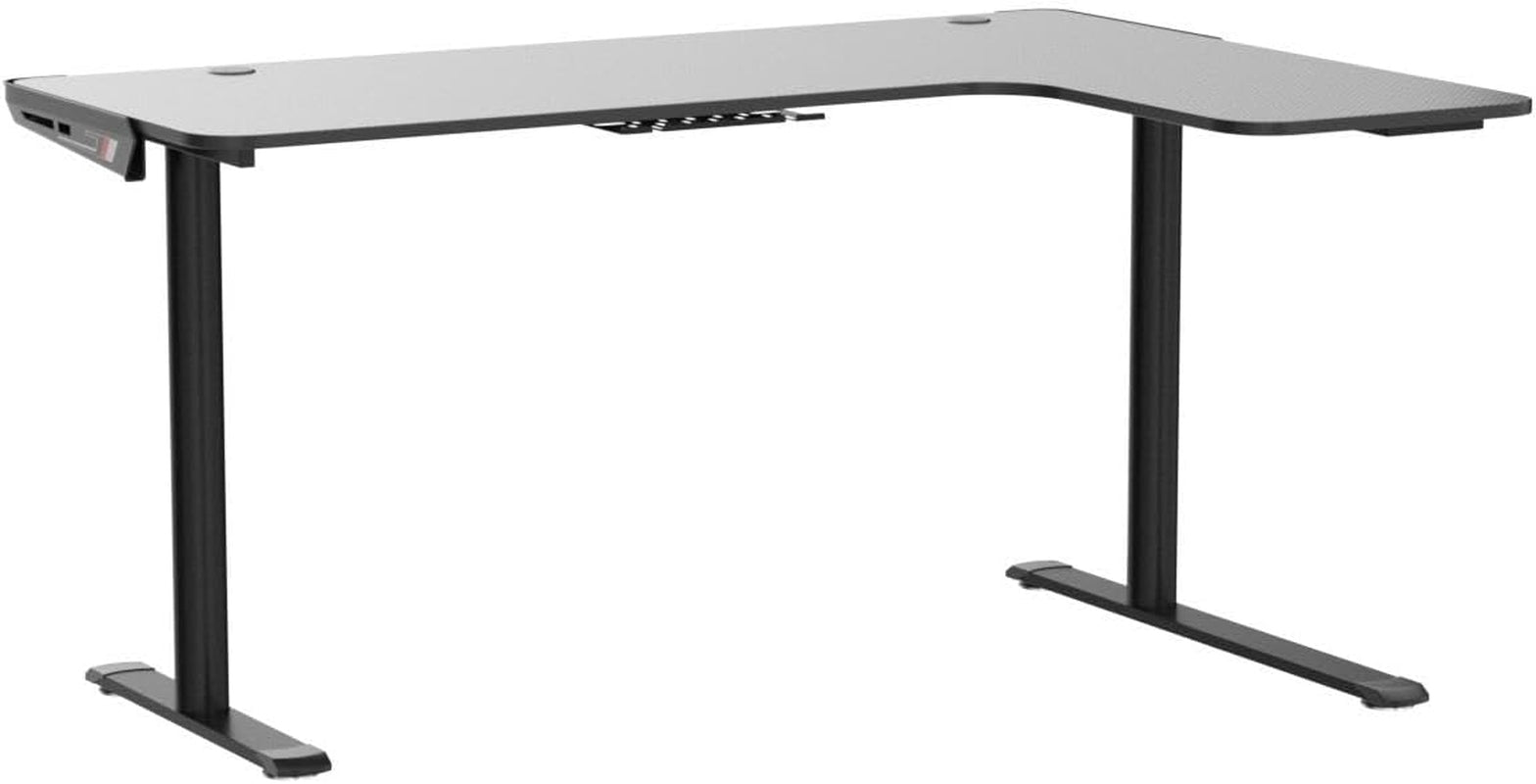 L Shaped Gaming Desk, 60 Inch L60 Home Office Corner PC Computer Gamer Table Large Writing Workstation Gifts W Mouse Pad Cable Management, Space Saving, Easy to Assemble, Right Black