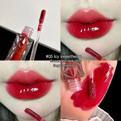 Lip Gloss Long-Lasting Moisturizing Easy Halo-Dyeing Waterproof Mirror Water Glass Lip Gloss Transparent Color Cosmetics