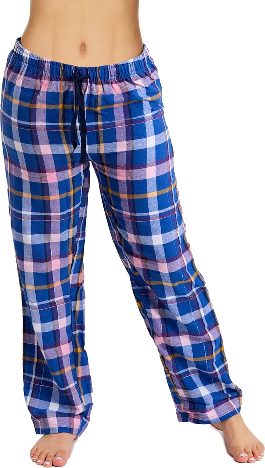 Cotton-Blend Flannel Pajama Pants for Women (S-2X)