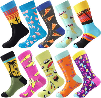 Fun Socks,Funny Socks for Men Novelty Crazy Crew Dress Socks,Cool Cute Food Graphic Animal Socks