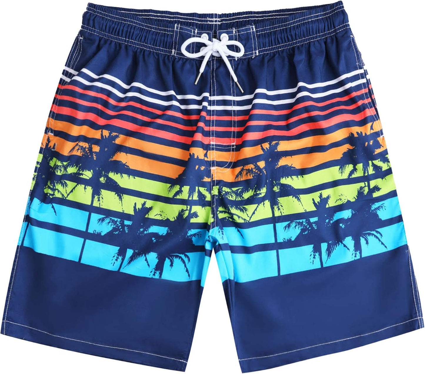 Mens Swim Trunks Long, Quick Dry Mens Boardshorts, 9 Inches Inseam Mens Bathing Suits with Mesh Lining