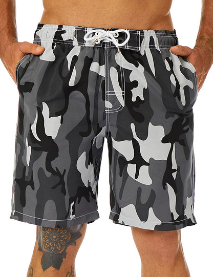 Mens Swim Trunks Long, Quick Dry Mens Boardshorts, 9 Inches Inseam Mens Bathing Suits with Mesh Lining