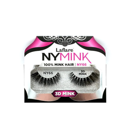 3D NY Mink Eyelashes, 100% Real Mink Hair Lashes, Luxury Makeup, Natural, Light, Trendy, Variety, Reusable, Multi Layered Real Mink Hair Lashes (NY43)