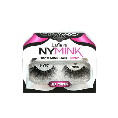 3D NY Mink Eyelashes, 100% Real Mink Hair Lashes, Luxury Makeup, Natural, Light, Trendy, Variety, Reusable, Multi Layered Real Mink Hair Lashes (NY43)