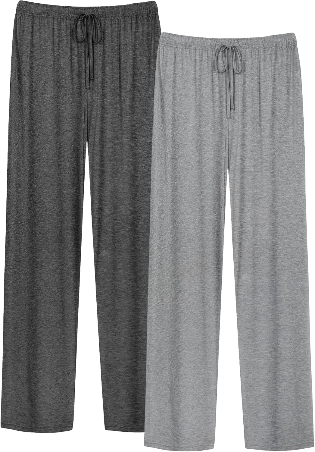 Mens Bamboo Viscose Pajama Pants Soft Lounge Bottoms Knit Big and Long Sweatpants Lightweight Sleep Pant Drawstring S-4X