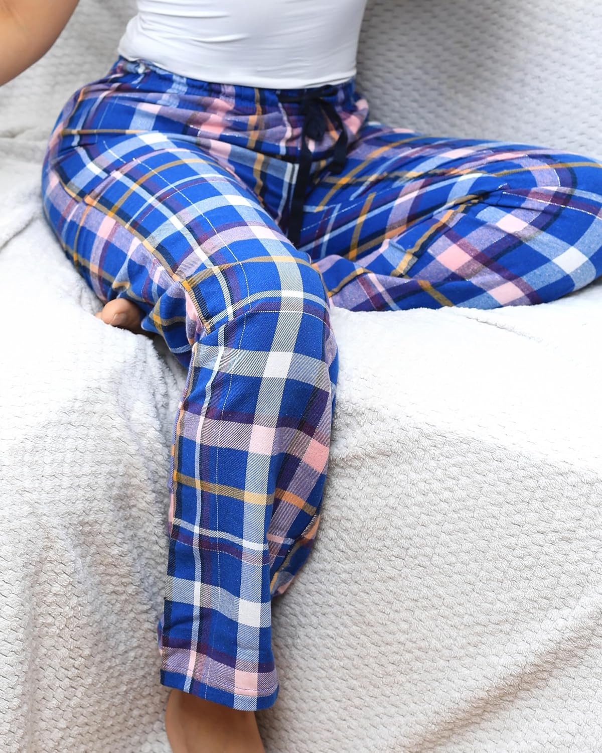 Cotton-Blend Flannel Pajama Pants for Women (S-2X)