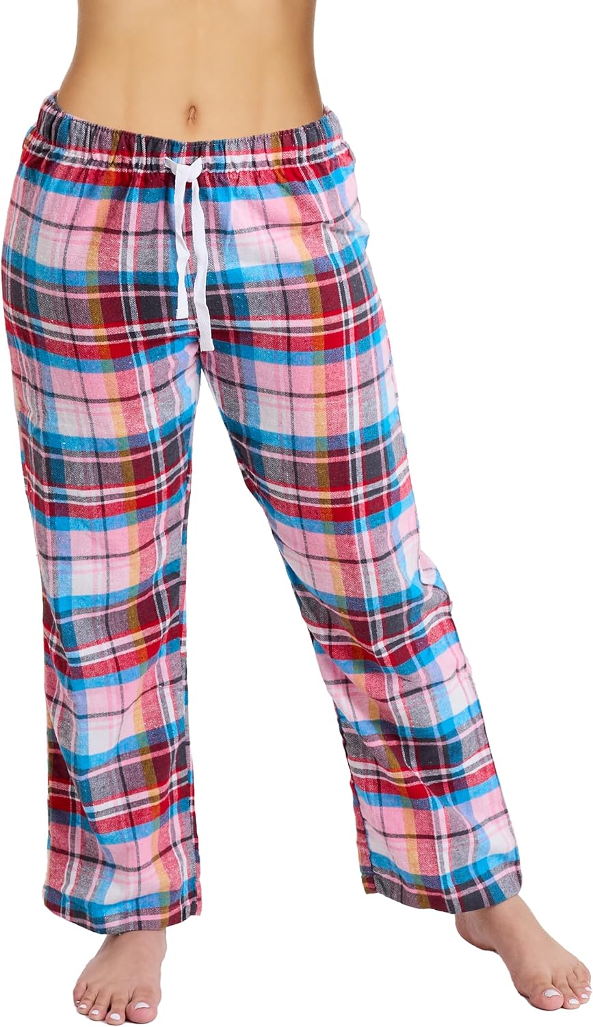 Cotton-Blend Flannel Pajama Pants for Women (S-2X)