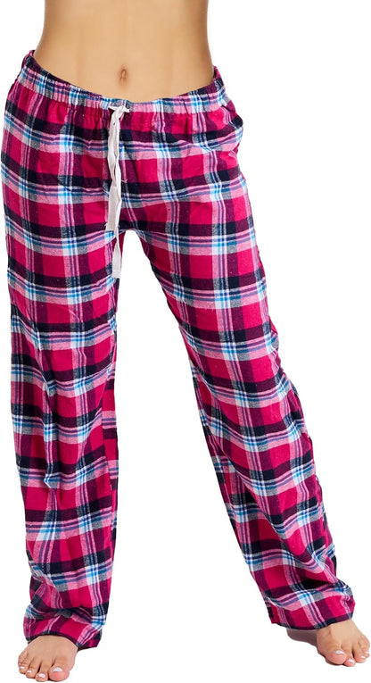 Cotton-Blend Flannel Pajama Pants for Women (S-2X)