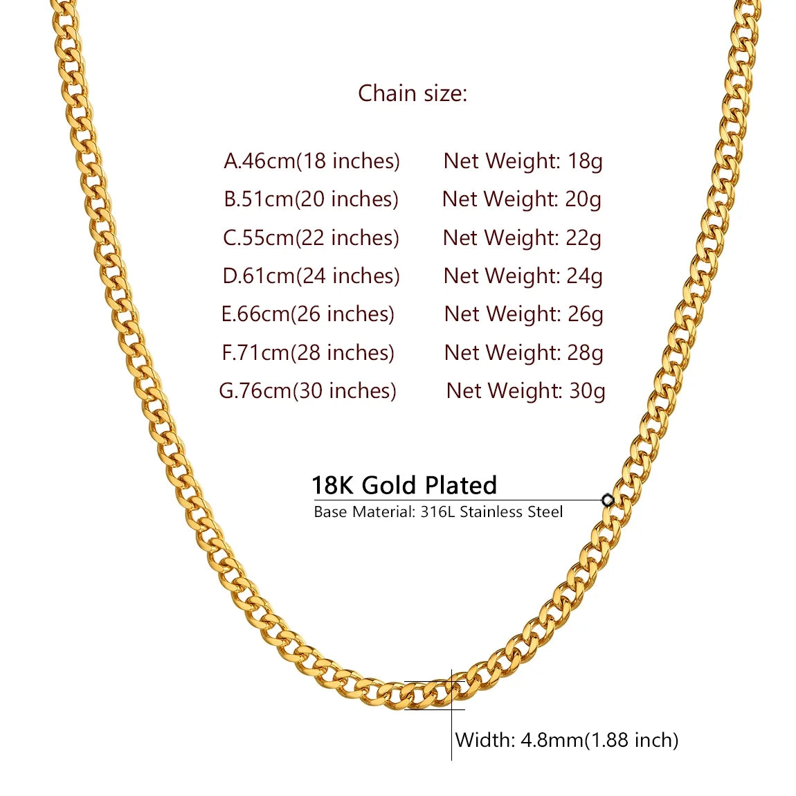 Men'S Stainless Steel Chain Rapper Necklace 4.8Mm 14 Inch Costume Hip Hop Jewelry Mens Gifts