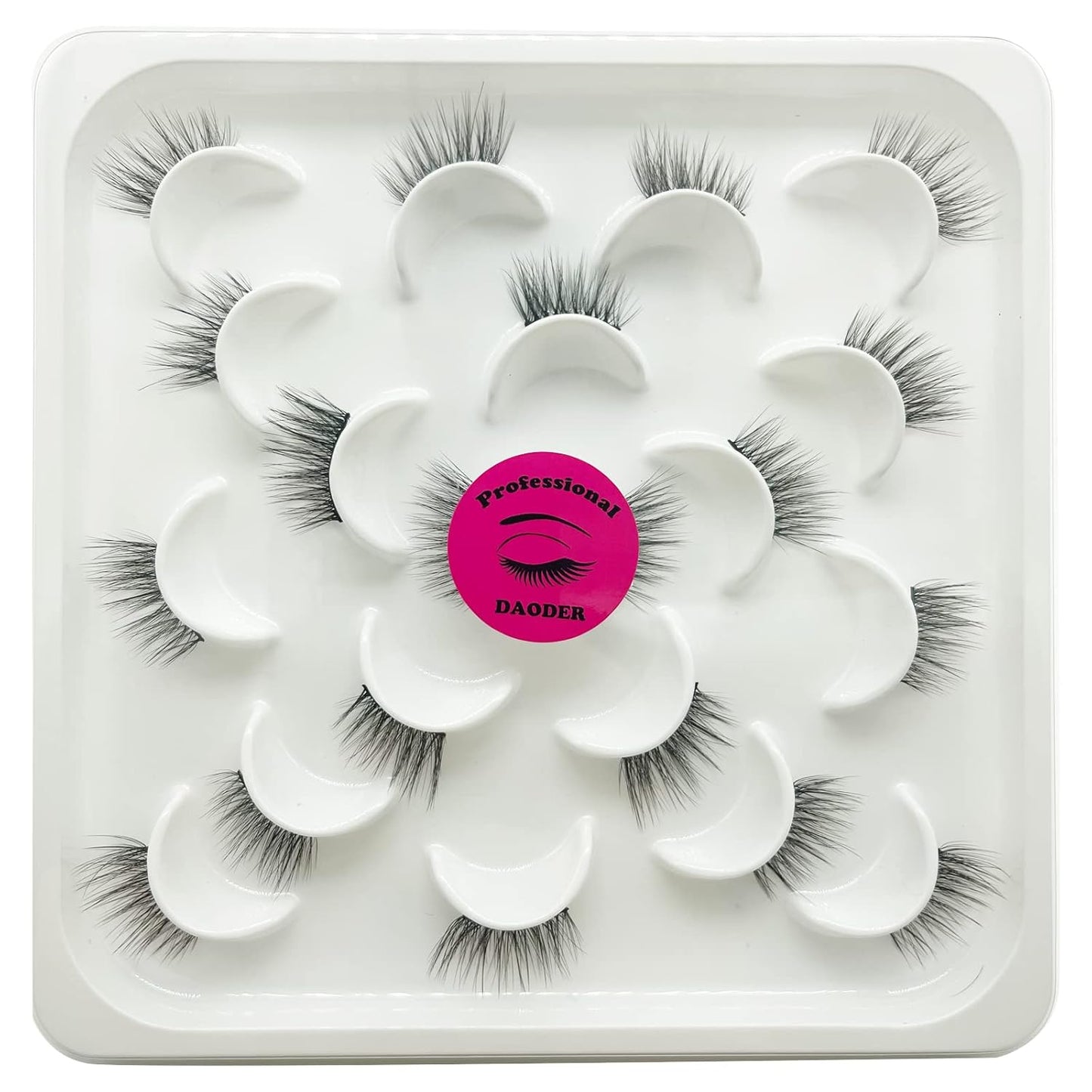 False Eyelashes Lashes Natural Look Thick Short 3D Faux Mink Lashes Strip 10Mm Reusable Soft Wispy Lashes Pack Vegan Natural Lashes 10 Pairs(Natural Short Lashes)