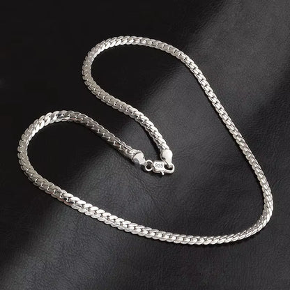 20-60Cm 925 Sterling Silver Luxury Brand Design Noble Necklace Chain for Woman Men Fashion Wedding Engagement Jewelry Gifts