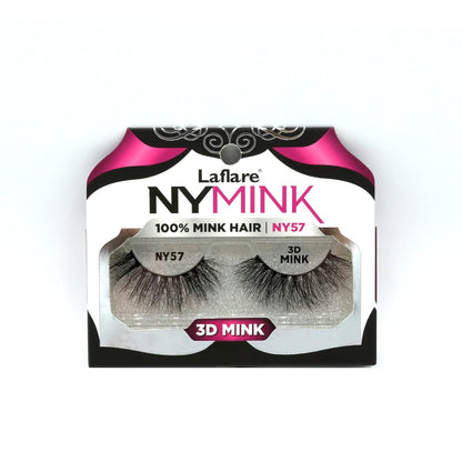 3D NY Mink Eyelashes, 100% Real Mink Hair Lashes, Luxury Makeup, Natural, Light, Trendy, Variety, Reusable, Multi Layered Real Mink Hair Lashes (NY43)