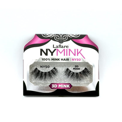 3D NY Mink Eyelashes, 100% Real Mink Hair Lashes, Luxury Makeup, Natural, Light, Trendy, Variety, Reusable, Multi Layered Real Mink Hair Lashes (NY43)