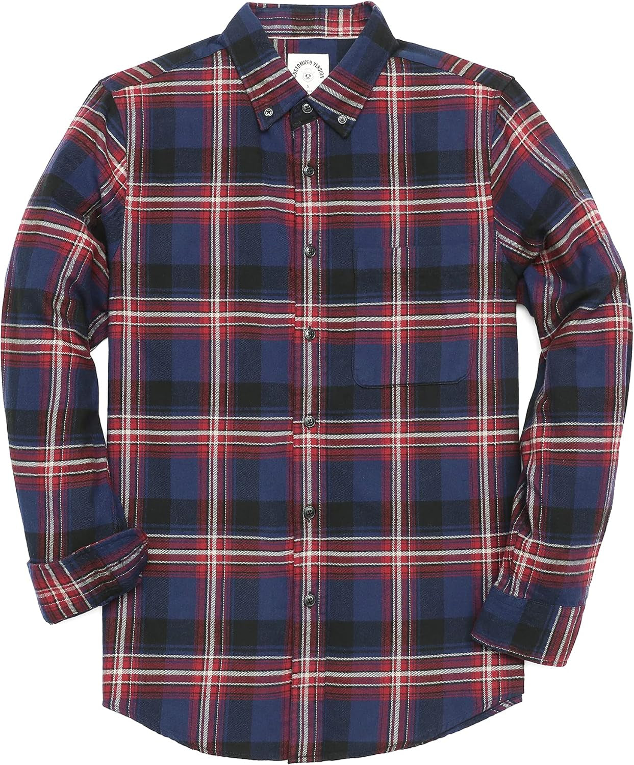 ® Flannel Shirt for Men Casual Button down Work Soft All Cotton Lightweight Flannel Mens Plaid Shirts Long Sleeve