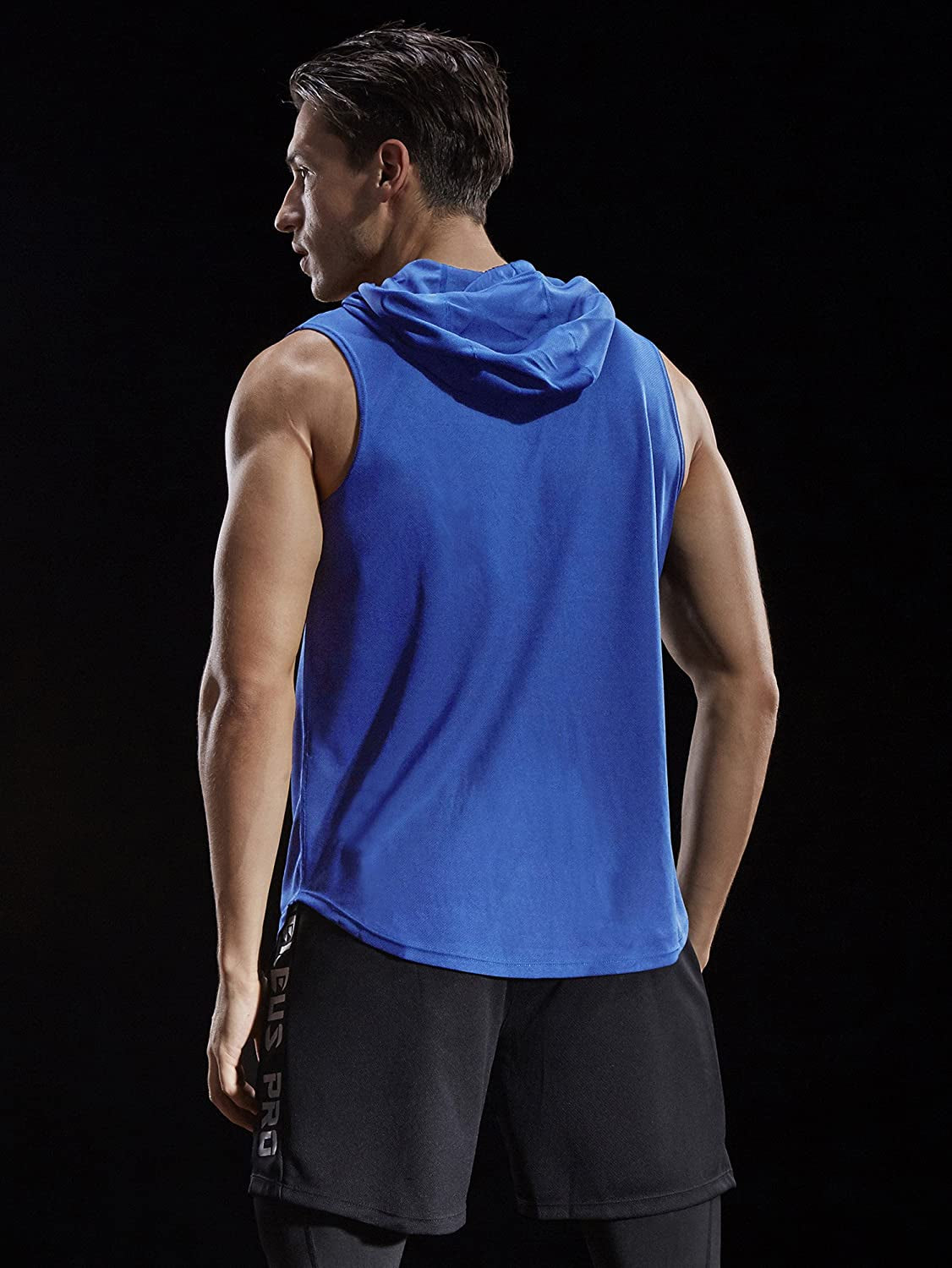 Dry Fit Workout Athletic Muscle Tank Top Running Shirts with Hoods