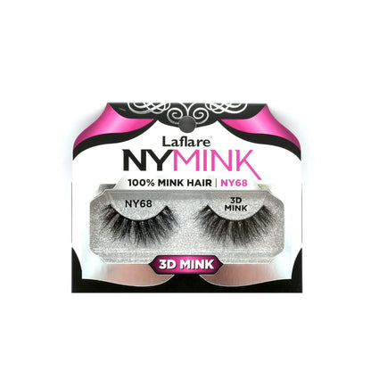 3D NY Mink Eyelashes, 100% Real Mink Hair Lashes, Luxury Makeup, Natural, Light, Trendy, Variety, Reusable, Multi Layered Real Mink Hair Lashes (NY43)