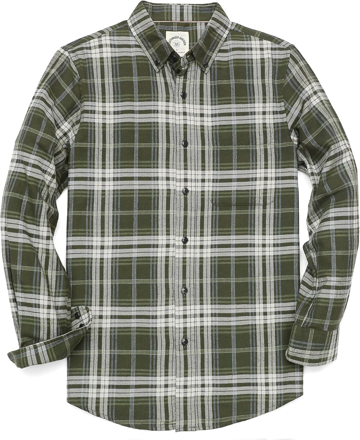 ® Flannel Shirt for Men Casual Button down Work Soft All Cotton Lightweight Flannel Mens Plaid Shirts Long Sleeve