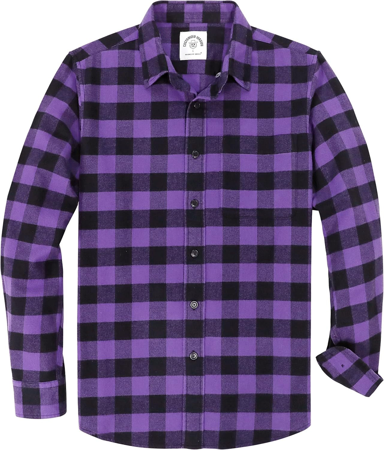 ® Flannel Shirt for Men Casual Button down Work Soft All Cotton Lightweight Flannel Mens Plaid Shirts Long Sleeve