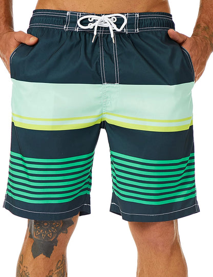 Mens Swim Trunks Long, Quick Dry Mens Boardshorts, 9 Inches Inseam Mens Bathing Suits with Mesh Lining