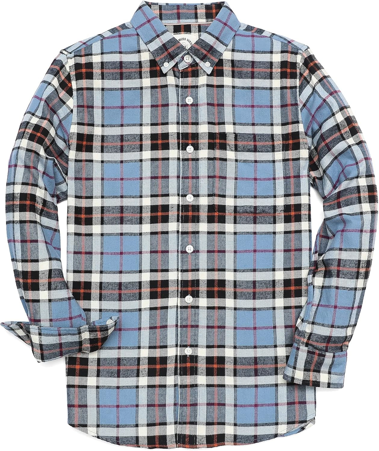 ® Flannel Shirt for Men Casual Button down Work Soft All Cotton Lightweight Flannel Mens Plaid Shirts Long Sleeve