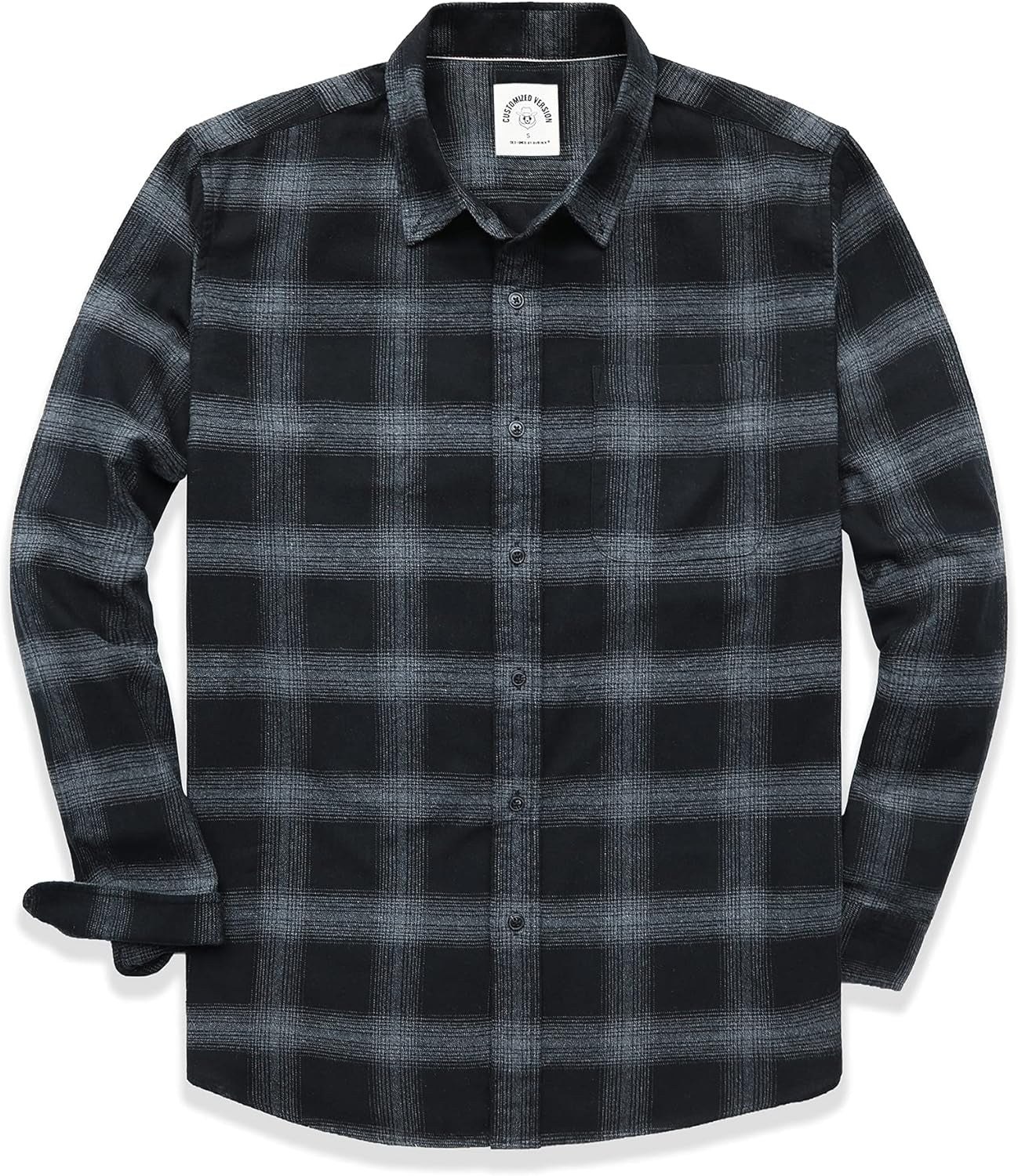 ® Flannel Shirt for Men Casual Button down Work Soft All Cotton Lightweight Flannel Mens Plaid Shirts Long Sleeve