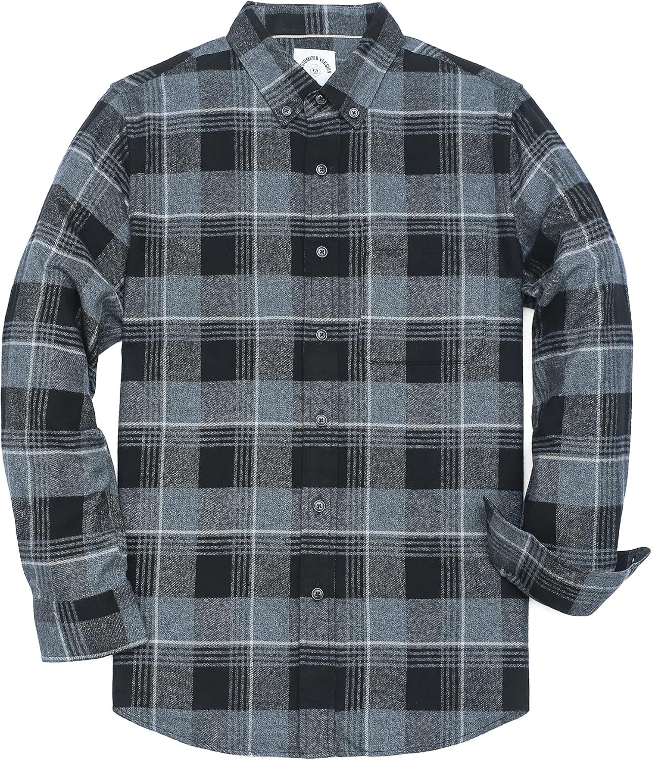 ® Flannel Shirt for Men Casual Button down Work Soft All Cotton Lightweight Flannel Mens Plaid Shirts Long Sleeve