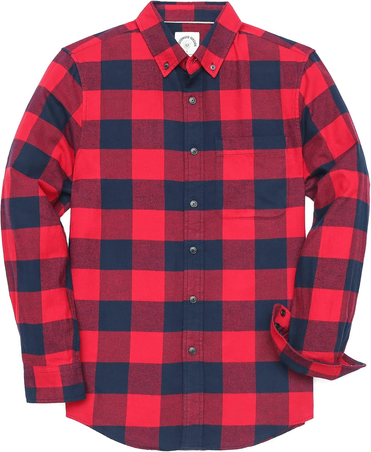 ® Flannel Shirt for Men Casual Button down Work Soft All Cotton Lightweight Flannel Mens Plaid Shirts Long Sleeve