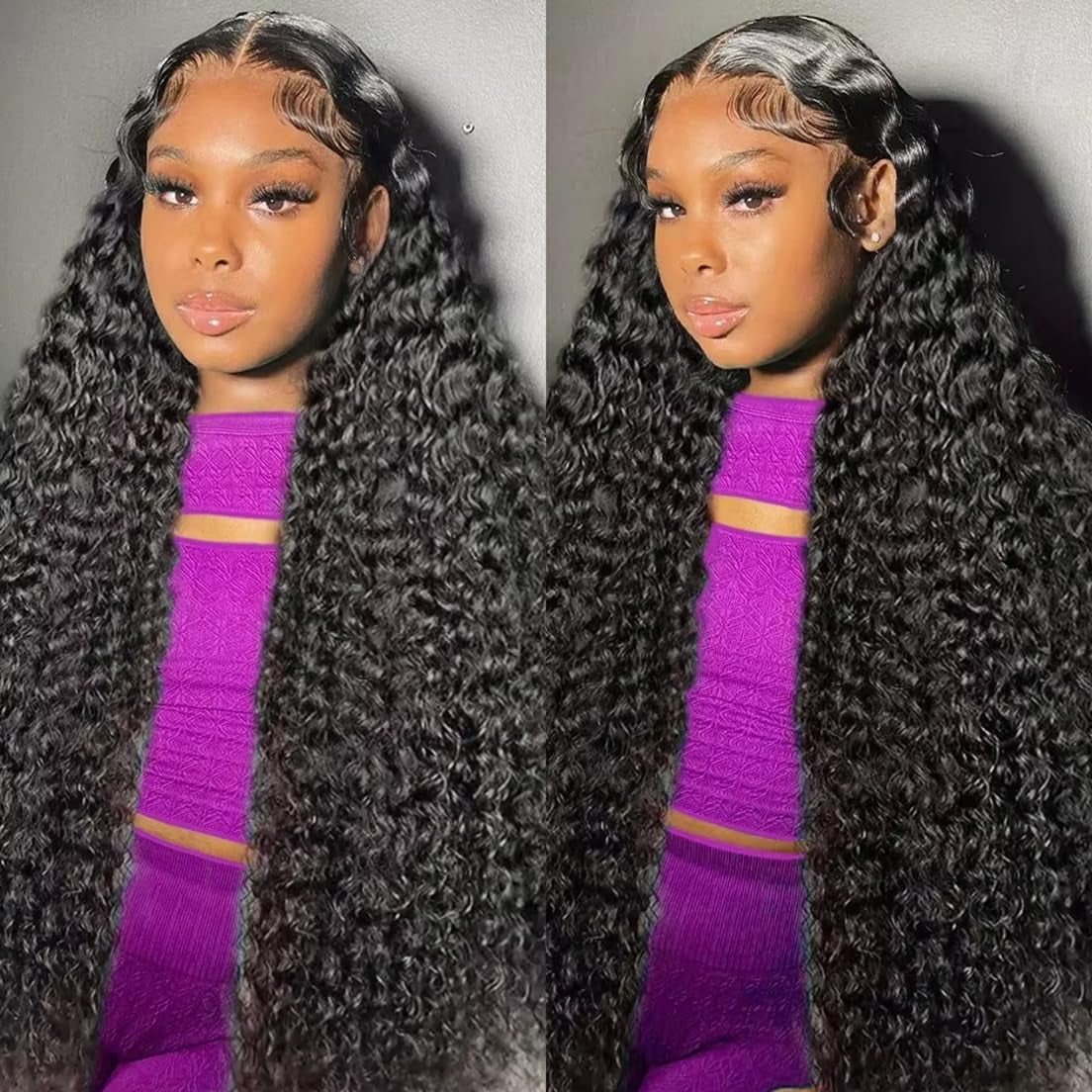 24 Inch 13X6 Lace Front Wigs Human Hair 200 Density Deep Wave Lace Front Wigs Human Hair 13X6 Deep Wave HD Frontal Wigs for Women Pre Plucked (13X6 Deep Wig, 24 Inch)