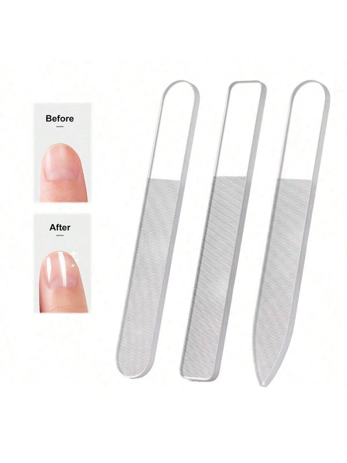 3Pcs Nano Glass Nail Files Professional Sanding Polishing Files Transparent Nail File Grinding Equipment Manicure Art Tools