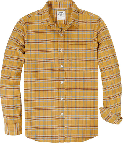 ® Flannel Shirt for Men Casual Button down Work Soft All Cotton Lightweight Flannel Mens Plaid Shirts Long Sleeve